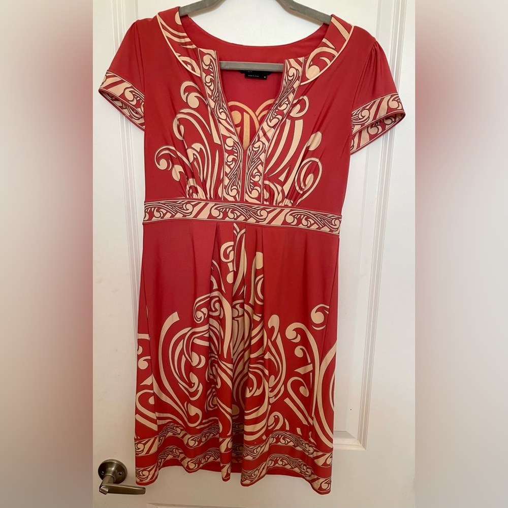 Coral and Cream BCBG Dress
